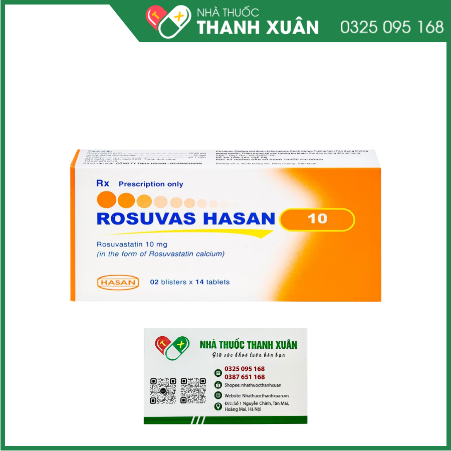 Rosuvas Hasan 10 điều trị tăng cholesterol máu